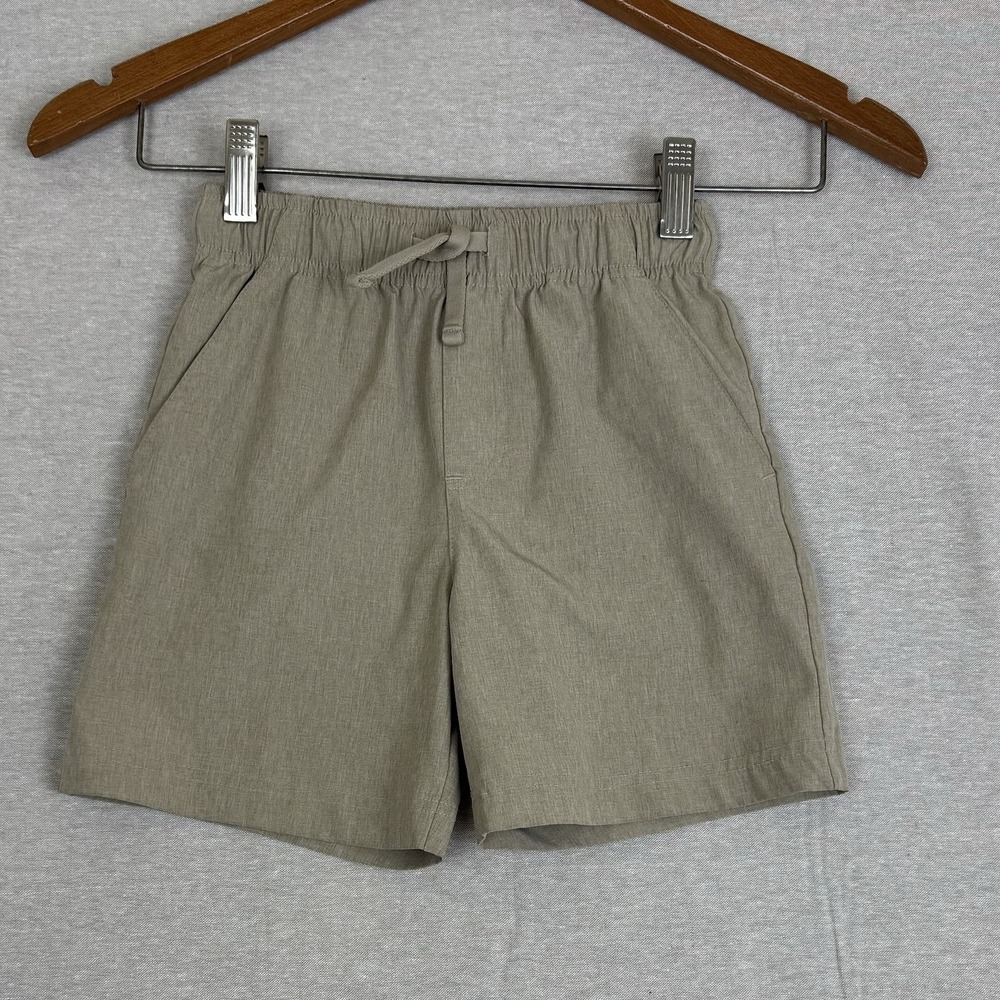 Tommy Bahama Active boys Athletic Shorts  Tan Elastic Waist Drawstring Nylon 5/6